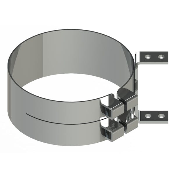 Lincoln Chrome Kenworth Slider Exhaust Clamp for Upper Cab Bracket