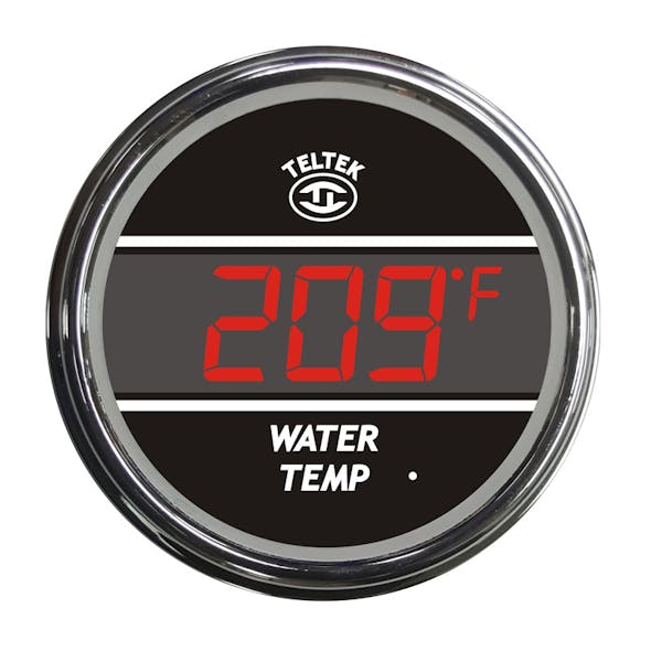 Truck Water Temperature Teltek Gauge - Red