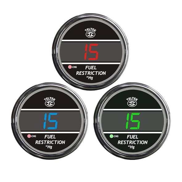 Truck Fuel Restriction Teltek Gauge Color Display Options