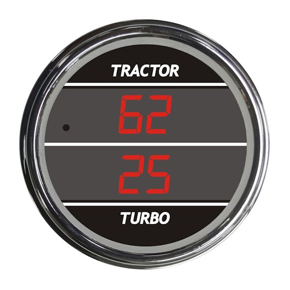 Truck Dual Display PSI Tractor/Turbo TelTek Gauge - Red