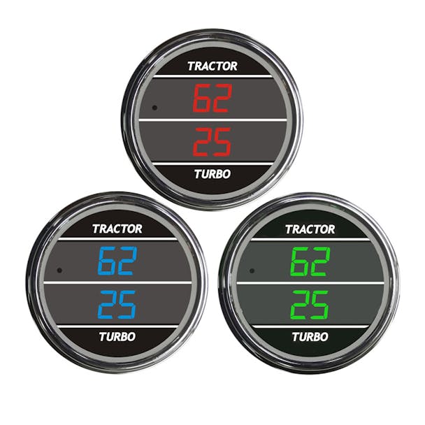 Truck Dual Display PSI Tractor/Turbo TelTek Gauge Color Display Options