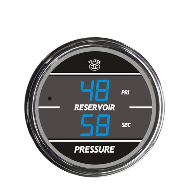Truck Dual Display Reservoir Pri/Sec TelTek Gauge