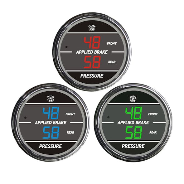 Truck Dual Display Applied Brake Front/Rear TelTek Gauge Color Display Options