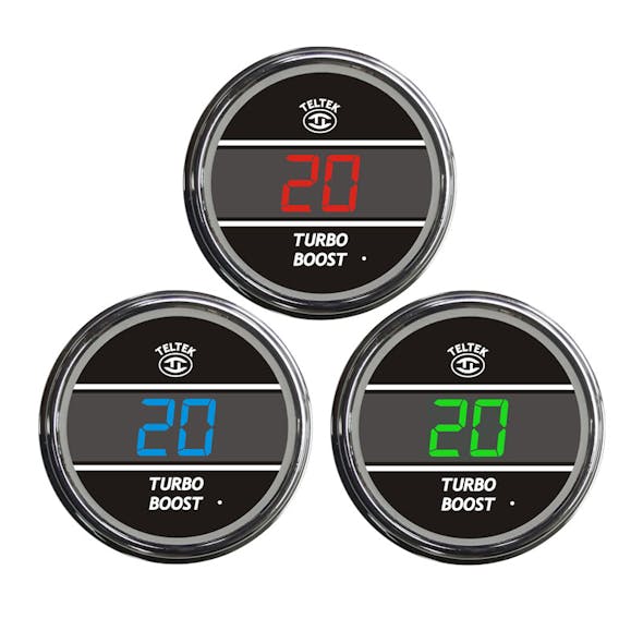 Truck Turbo Boost TelTek Gauge Color Display Options