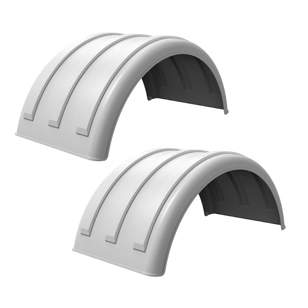 Minimizer Truck Fenders 2260 Series White Poly Fenders