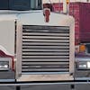 Kenworth W900L Long Hood Grill Horizontal Bars Side View On Truck