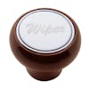 Wood Deluxe Dash Knob With Stainless Plaque - Wiper