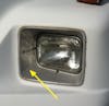 Dawson Freightliner Headlight Bezel, Installed