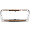 Flatline Dual Rectangular Headlight Bezel - Amber/Amber