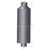 10" High Flow Replacement Muffler Fuel Saver Measurements
