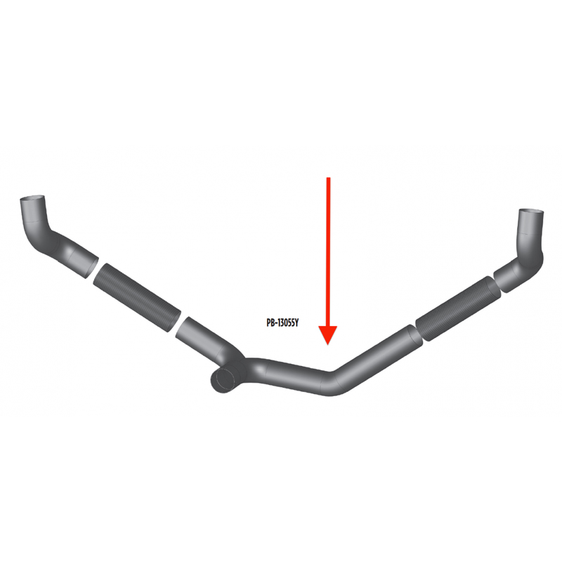 Peterbilt 377 Aluminized Y Pipe 14-13055 - Raney's Truck Parts
