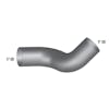 Peterbilt 377 Chrome Elbow 14-11380CP - Dimensions