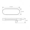 6 1/2" Oval Halo Red LED Light Dimensions