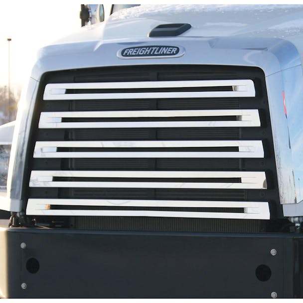 Freightliner Stainless Steel Grill Cover-5-Slats-Mounted