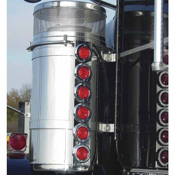 Freightliner Classic FLD 13" Donaldson Rear Air Cleaner Light Bar