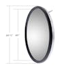 6" Stainless Steel Convex Mirror With Center Stud - Dimensions