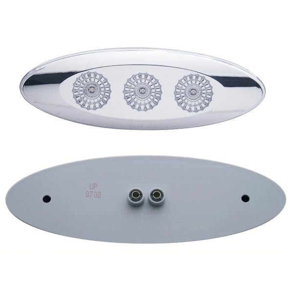 Amber LED Marker Light With Clear Lens & Chrome Base