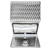 18" Diamond Plate Aluminum Saddle Tool Box With Step