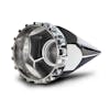 Chrome Rear Hub Cover With Pointed Removable Hubcap - Nut Cover Side