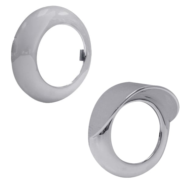 2" Chrome Twist-On Bezels With And Without Visor