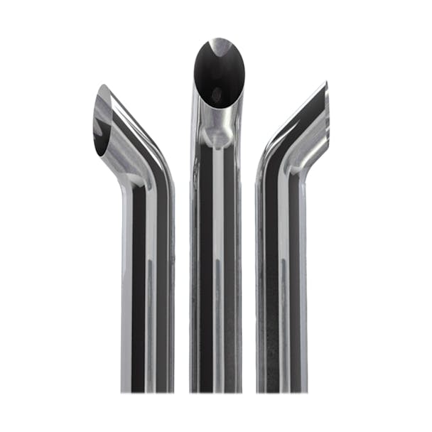 Dynaflex Chrome 7" Reduced To 5" Curved Exhaust Stack