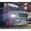 Freightliner M2 106 Chrome or Stainless Bumper By Valley Chrome Passenger Side LED's On