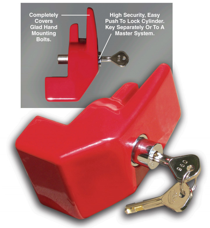 thumbnail image 2 of Tractor-Trailer Air Brake Lock - Heavy Duty Anti-Theft Lock For Truck Parking Brake & Trailer Air Valves 2 of 12