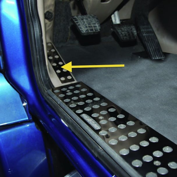 Freightliner Cascadia Stainless Steel Footrest Upper Trim