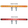 12" Double Face LED Light Bar Amber Front & Red Back (Amber/Red Lens)