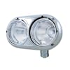 Peterbilt 359 Style Stainless Passenger Dual Round Headlight Housing