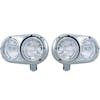 Peterbilt 359 Style Stainless Dual Round Headlight Housing