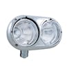 Peterbilt 359 Style Stainless Driver Dual Round Headlight Housing