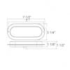 6" Oval STT & PTC GLO LED Flanged Light Dimensions