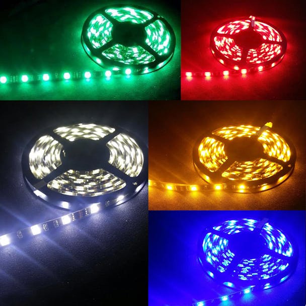 5M LED Light Strip Green Red Amber Blue White
