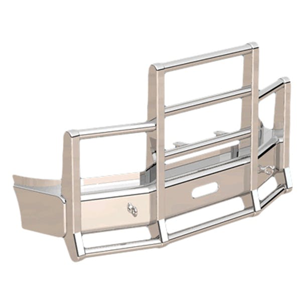 Kenworth T270 T370 Herd Defender Bumper Grill Guard - Horizontal Bars - 4 Posts - Without Signal Lights
