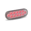 6" Oval Dual Revolution Reverse Light Combo 12 LED STT Light Red