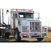 Peterbilt 378 SBA Herd 4 Post Defender Bumper Grill Guard With Horizontal Bars On Truck