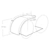 Hogebuilt Stainless Steel 80" Half Tandem Ultimate Low Rider Fenders (Diagram)
