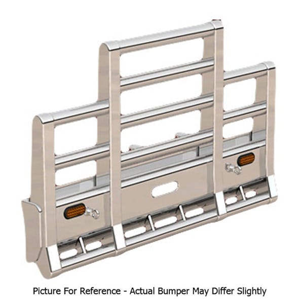 International 9900 Herd Super Road Train Bumper Grill Guard - w/ Signal Lights only
