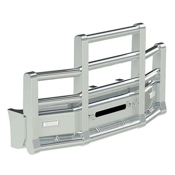 Peterbilt 357 Set Back Axle Herd Super Road Train Bumper Grill Guard With Eyebolts, Signal Lights and Horizontal Bars