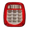 Universal Combination Square LED Tail Light - Clear lens