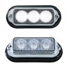 LED Strobe Warning Light With Optional Chrome Bezel - With Bezel
