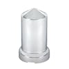 Chrome Plastic 33mm Push On Pointed Nut Cover With Flange