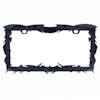 Universal Tribal Flame License Plate Frame Satin Black