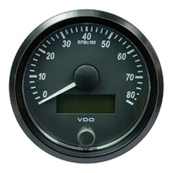Semi Truck 3 1/8" Tachometer Gauge SingleViu Black