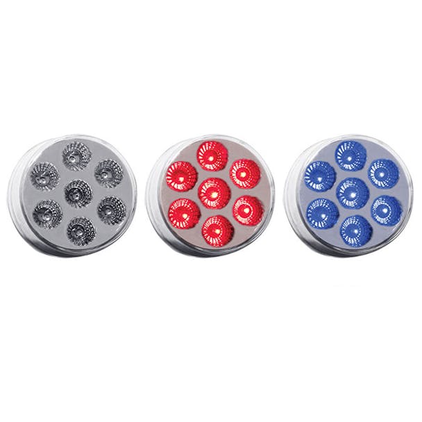 2" Round Dual Function Red & Blue LED Marker Light