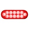 Oval Dual Revolution Red And Blue LED Marker Light Red Lit