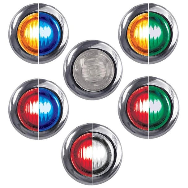 Mini Button Dual Color LED Marker Light By Rig Matters - All Color Options