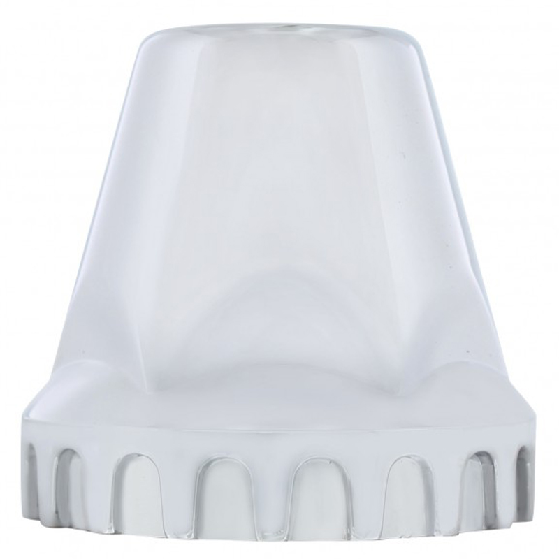 Chrome Moon Style Front Axle Cover W/ 33mm Thread-On Nut Covers