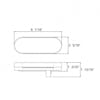 6" Oval STT & PTC GLO LED Light Dimensions